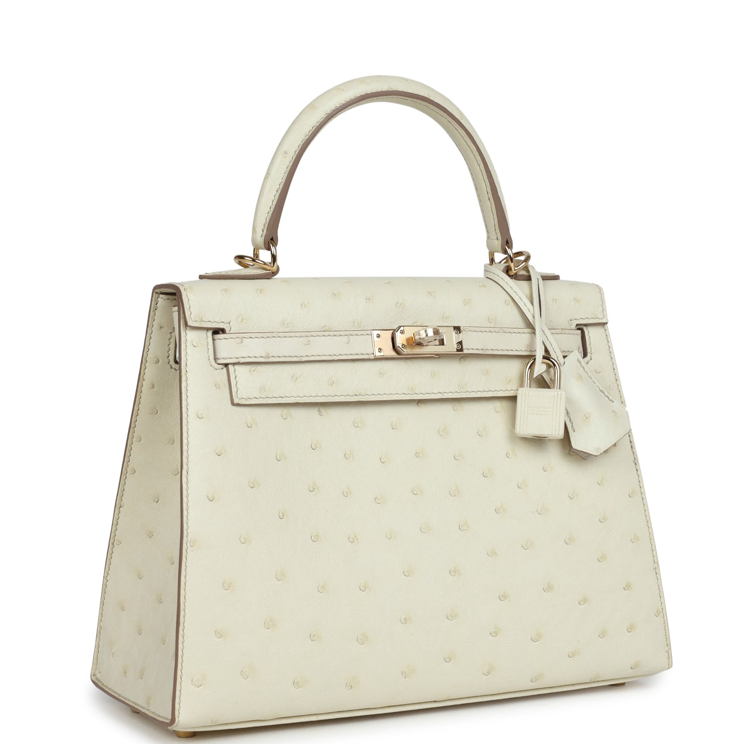 Hermes Special Order (HSS) Kelly Sellier 25 Nata Verso Ostrich Permabr