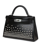 Hermes Kelly Sellier 20 Clouté Black Box Palladium Hardware