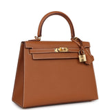 Hermes Kelly Sellier 25 Gold Epsom Gold Hardware