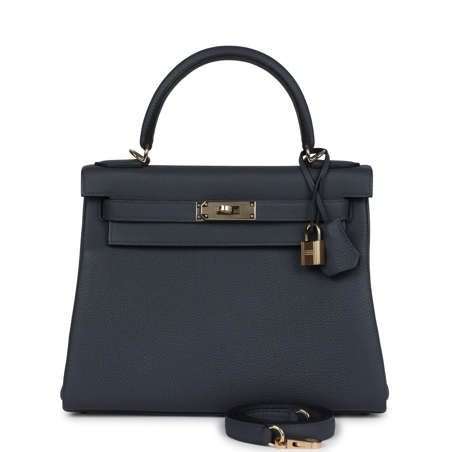 Hermes Kelly Retourne 28 Gris Misty Togo Permabrass Hardware – Madison ...