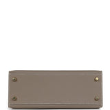 Hermes Special Order (HSS) Kelly Sellier 25 Etoupe and Craie Epsom Brushed Gold Hardware