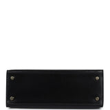 Hermes Kelly Sellier 25 Black Box Gold Hardware