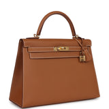 Hermes Kelly Sellier 32 Gold Epsom Gold Hardware