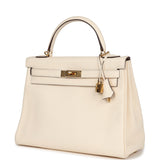 Pre-owned Hermes Kelly Retourne 32 Nata Clemence Gold Hardware