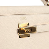 Pre-owned Hermes Kelly Retourne 32 Nata Clemence Gold Hardware