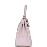 Hermes Kelly Retourne 28 Mauve Pale Clemence Palladium Hardware