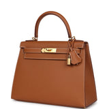 Hermes Kelly Sellier 28 Gold Epsom Gold Hardware