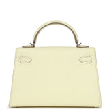 Hermes Kelly Sellier 20 Jaune Milton Epsom Palladium Hardware