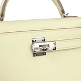 Hermes Kelly Sellier 20 Jaune Milton Epsom Palladium Hardware