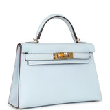 Hermes Kelly Sellier 20 Bleu Brume Epsom Gold Hardware