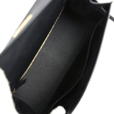 Pre-owned Hermes Kelly Sellier 28 Black Epsom Gold Hardware