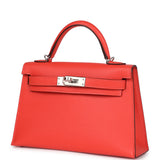 Hermes Kelly Sellier 20 Orange Field Epsom Palladium Hardware