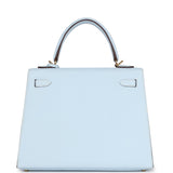 Hermes Kelly Sellier 25 Bleu Brume Epsom Gold Hardware