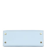 Hermes Kelly Sellier 25 Bleu Brume Epsom Gold Hardware