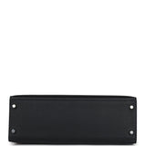 Hermes Kelly Sellier 32 Black Epsom Palladium Hardware