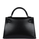 Hermes Kelly Sellier 20 Clouté Black Box Palladium Hardware