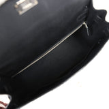 Custom Zebra Swarovski Crystal Hermes Kelly Sellier 32 Black Epsom Palladium Hardware