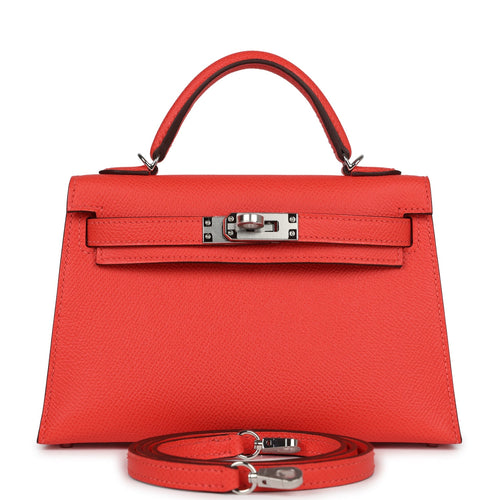Hermes Kelly Sellier 20 Orange Field Epsom Palladium Hardware