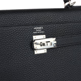 Hermes Kelly Retourne 25 Black Togo Palladium Hardware