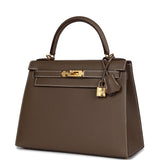 Hermes Kelly Sellier 28 Etoupe Epsom Gold Hardware