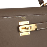 Hermes Kelly Sellier 28 Etoupe Epsom Gold Hardware