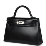 Hermes Kelly Sellier 20 Black Box Palladium Hardware