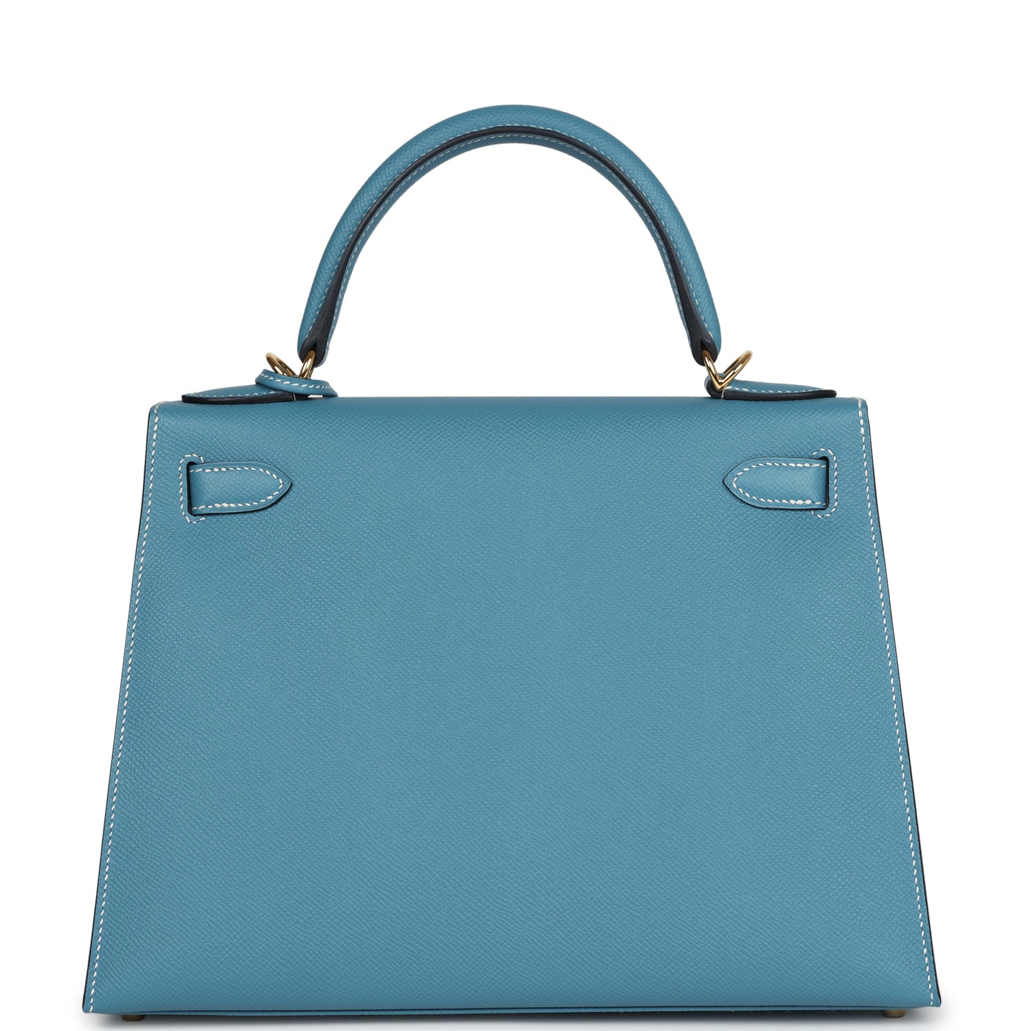 Hermes Kelly Sellier 28 Blue Jean Epsom Gold Hardware