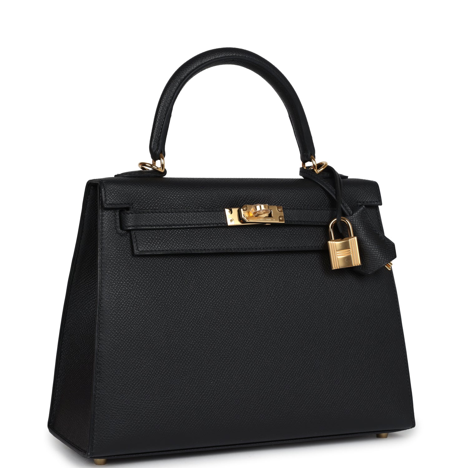 Hermes Kelly Sellier 25 Black Epsom Gold Hardware – Madison Avenue Couture