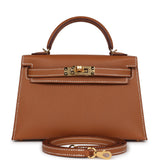 Hermes Kelly Sellier 20 Gold Epsom Gold Hardware