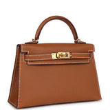 Hermes Kelly Sellier 20 Gold Epsom Gold Hardware