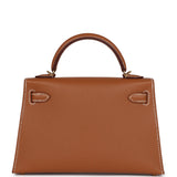 Hermes Kelly Sellier 20 Gold Epsom Gold Hardware