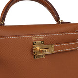 Hermes Kelly Sellier 20 Gold Epsom Gold Hardware