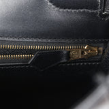 Vintage Hermes Kelly Retourne 32 Black Box Gold Hardware