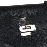 Pre-owned Hermes Shoulder Kelly 42 JPG Black Clemence Palladium Hardware