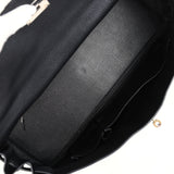 Pre-owned Hermes Shoulder Kelly 42 JPG Black Clemence Palladium Hardware