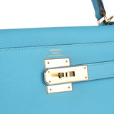 Hermes Kelly Sellier 28 Bleu du Nord Epsom Gold Hardware