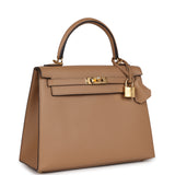 Hermes Kelly Sellier 25 Chai Epsom Gold Hardware