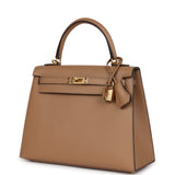 Hermes Kelly Sellier 25 Chai Epsom Gold Hardware