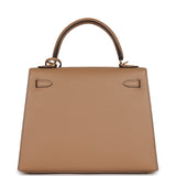 Hermes Kelly Sellier 25 Chai Epsom Gold Hardware