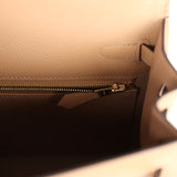 Hermes Kelly Sellier 25 Chai Epsom Gold Hardware