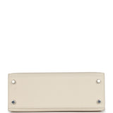 Hermes Kelly Sellier 25 Craie Epsom Palladium Hardware