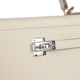 Hermes Kelly Sellier 25 Craie Epsom Palladium Hardware