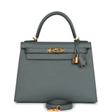 Hermes Kelly Sellier 28 Vert Amande Epsom Gold Hardware