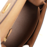 Hermes Kelly Sellier 25 Chai Ostrich Gold Hardware