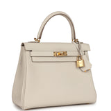 Hermes Kelly Retourne 25 Craie Togo Gold Hardware