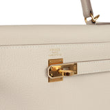 Hermes Kelly Retourne 25 Craie Togo Gold Hardware