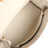 Hermes Kelly Retourne 25 Craie Togo Gold Hardware