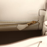 Hermes Kelly Retourne 25 Craie Togo Gold Hardware