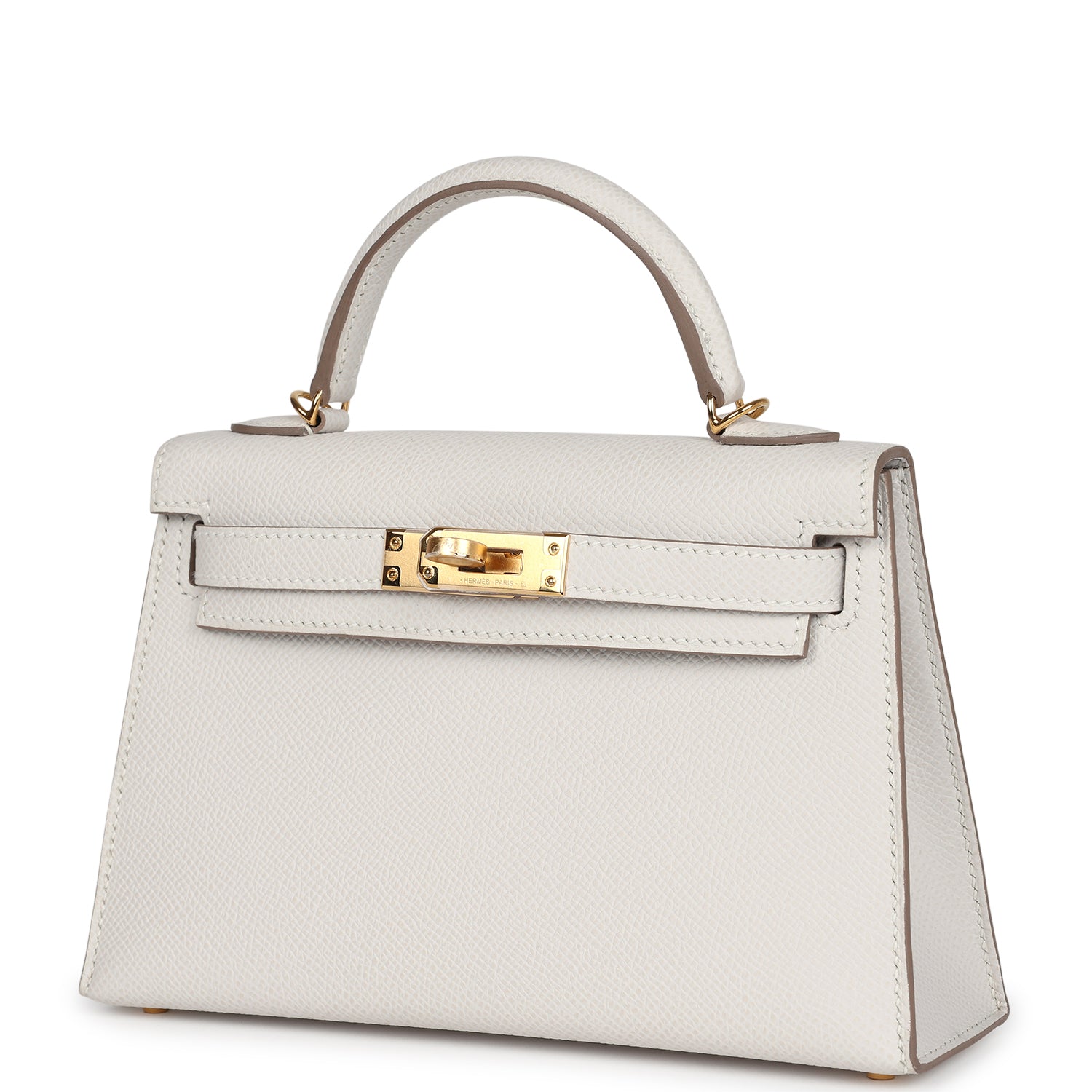 Hermes Kelly Sellier 20 Gris Pale Epsom Gold Hardware – Madison Avenue ...