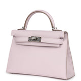 Hermes Kelly Sellier 20 Mauve Pale Epsom Palladium Hardware